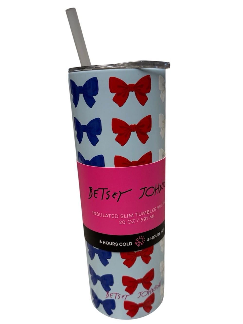 Betsey Johnson slim 22 oz insulated tumbler NWT
